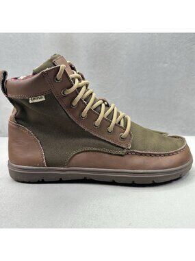 Lems Boulder Boot Mens Size 10 (EU 43) Timber / Green Leather Plaid Lined